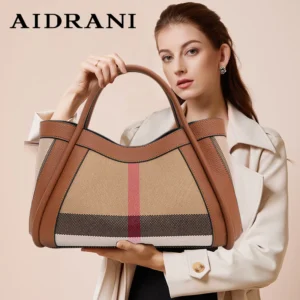 New Retro Plaid Women's Handbag