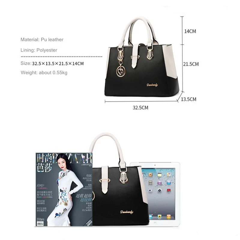 Women's faux leather handbag. - Image 5