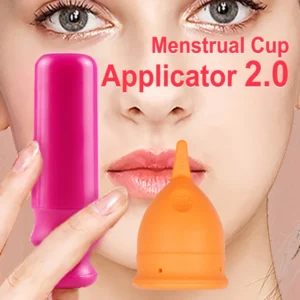 Portable silicone menstrual cup