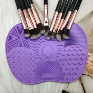Silicone makeup brush cleaner