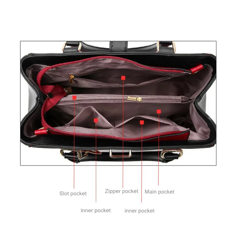 Women's faux leather handbag. - Image 4